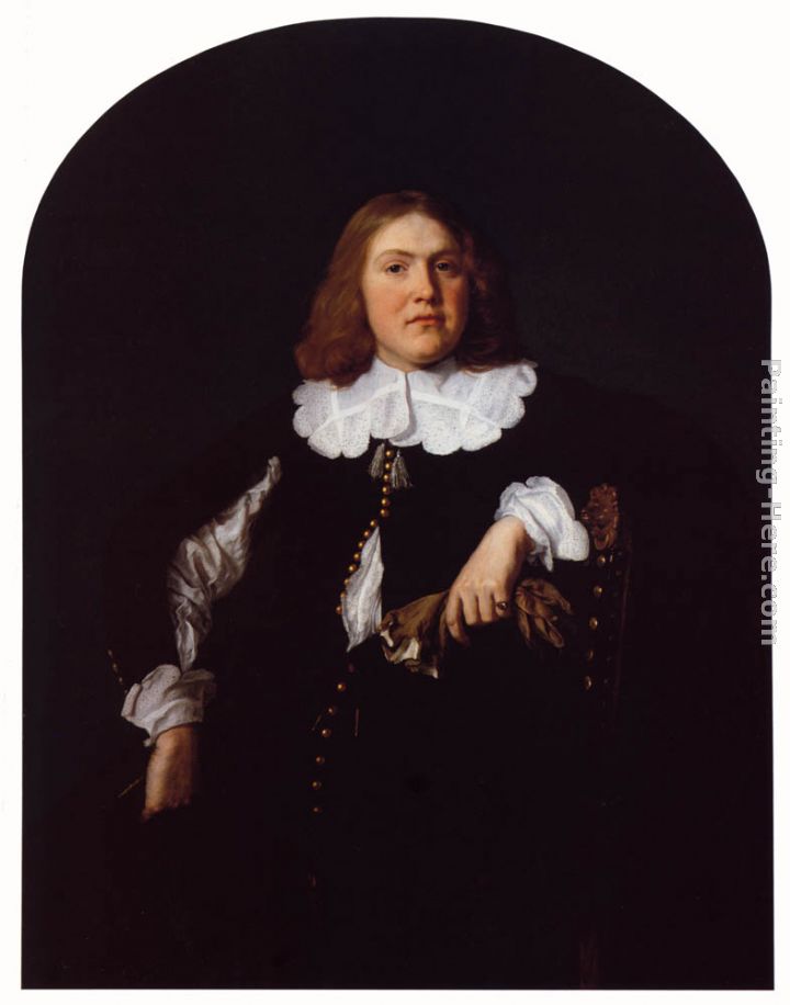 A Portrait Of A Gentleman, Three Quarter Length painting - Bartholomeus van der Helst A Portrait Of A Gentleman, Three Quarter Length art painting
